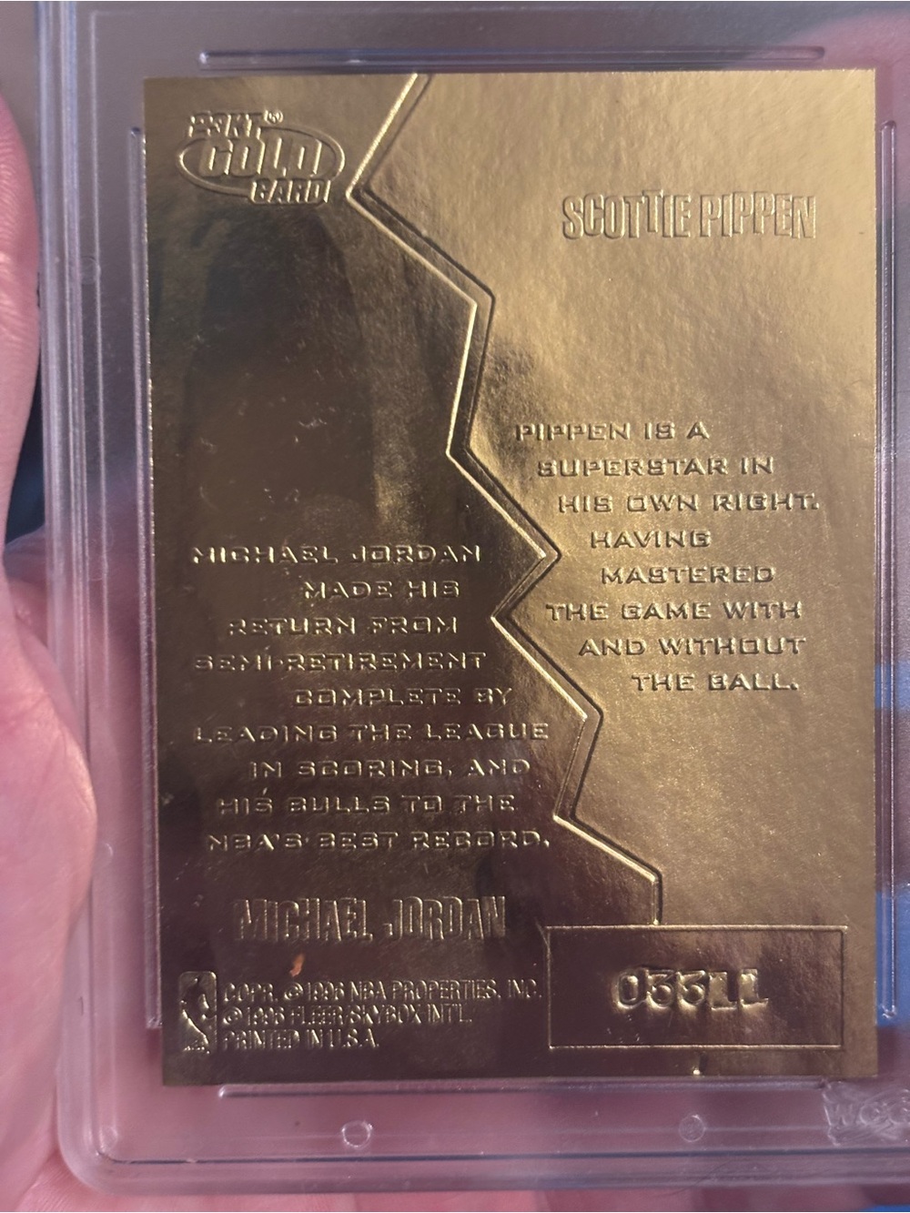 Fleer 1996-97 23KT Gold Game Breakers Jordan & Pippen Signature Series
10 GEM MT - Picture 8 of 9